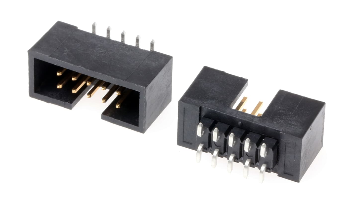 Amphenol Communications Solutions Quickie Series Straight Surface Mount PCB Header, 10 Contact(s), 2.54mm Pitch, 2