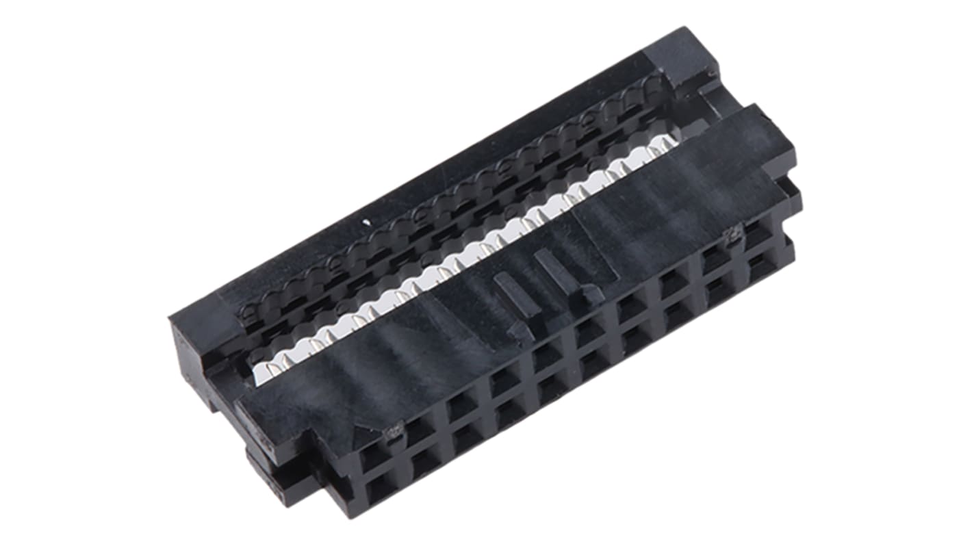 Amphenol Communications Solutions IDC连接器, 母座, 20p, 2.0mm间距, 2排, 电缆安装, IDC端接, 直角, Minitek系列