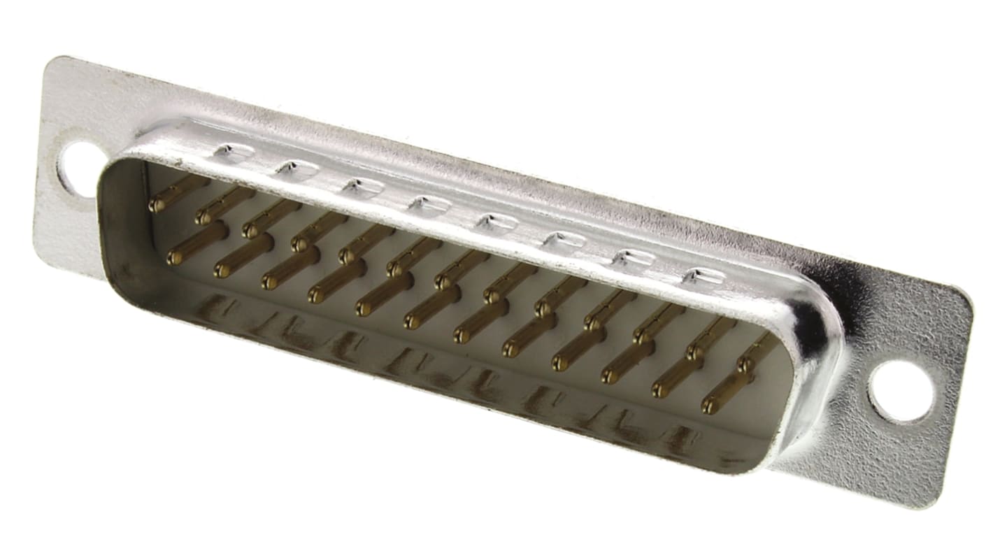 ASSMANN WSW DB25针标准D-Sub公插, 直向, 面板安装, 焊接端接, 3A, A-DS系列