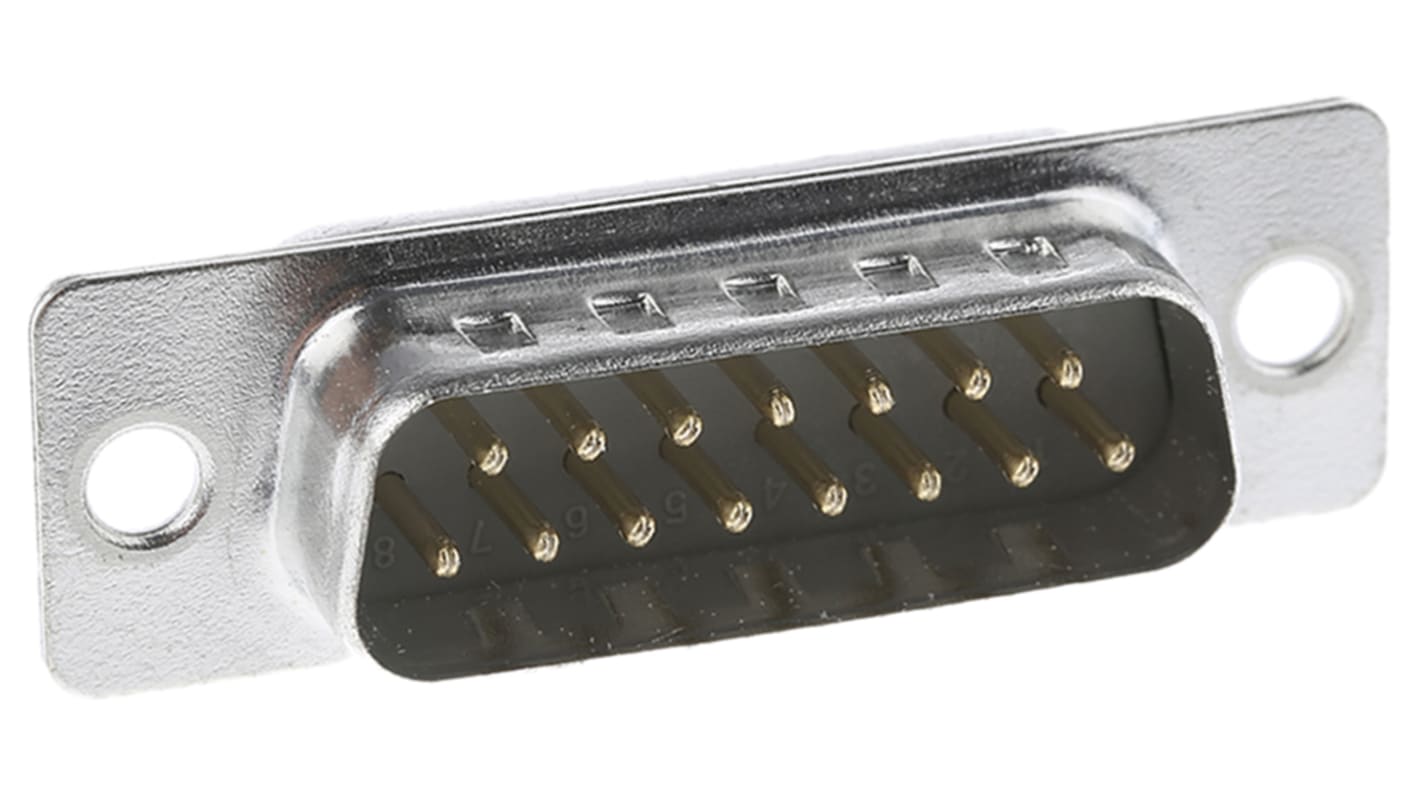 ASSMANN WSW A-DS 15 Way Through Hole D-sub Connector Plug, 2.77mm Pitch
