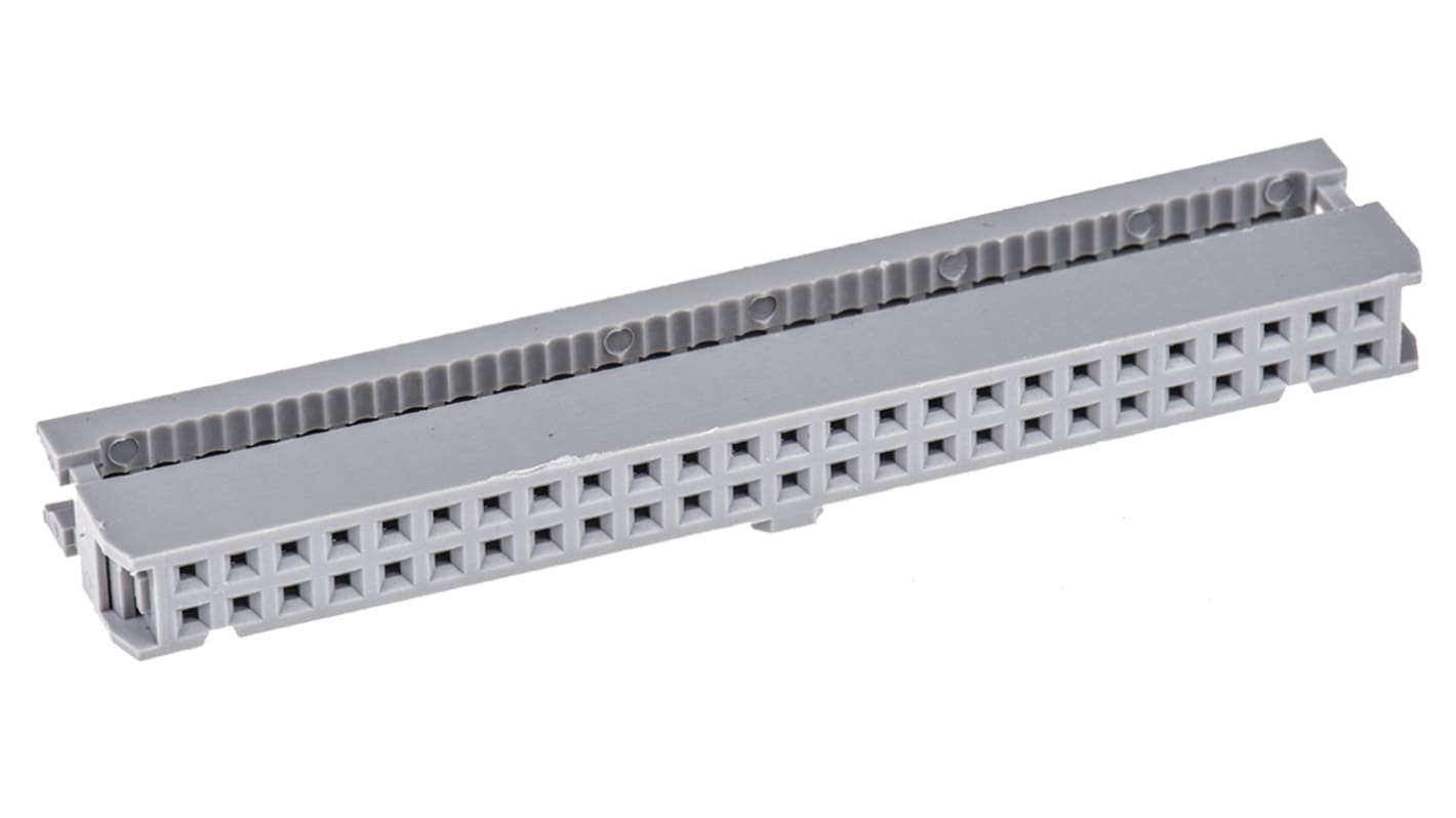 ASSMANN WSW IDC连接器, 母座, 50p, 2.54mm间距, 2排, 电缆安装, IDC端接, 直角, AWP系列