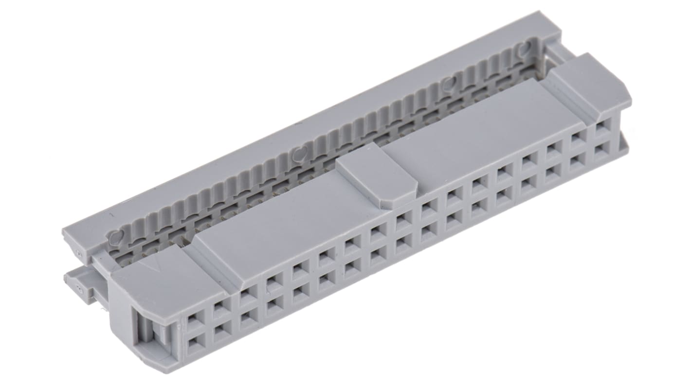 ASSMANN WSW IDC连接器, 母座, 34p, 2.54mm间距, 2排, 电缆安装, IDC端接, 直角, AWP系列