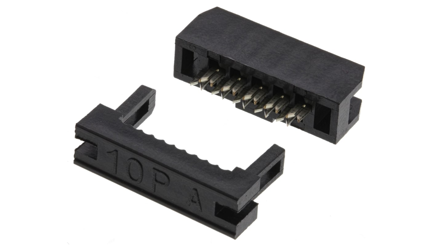 ASSMANN WSW IDC连接器, 母座, 10p, 2.0mm间距, 2排, 电缆安装, 直角, AWP2系列