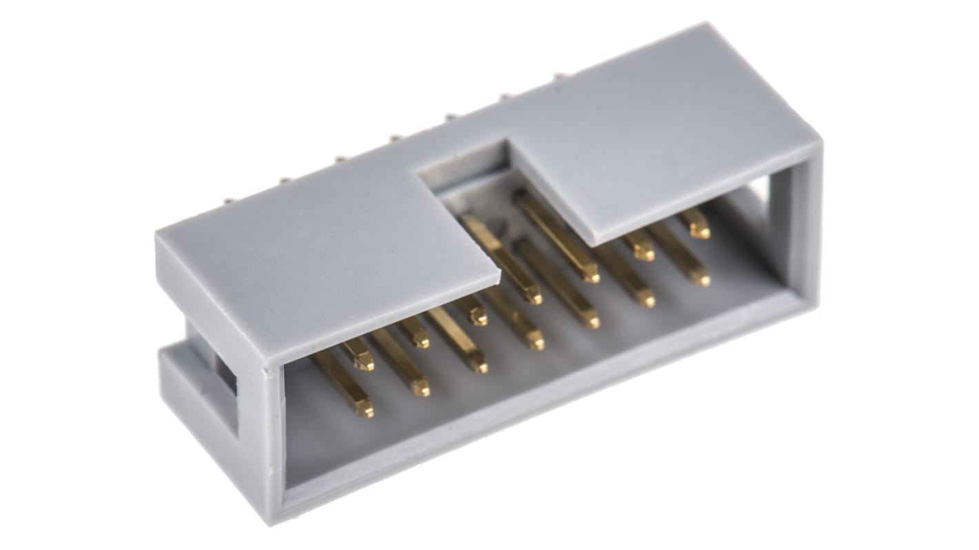 ASSMANN WSW AWHW Series Straight Through Hole PCB Header, 14 Contact(s), 2.54mm Pitch, 2 Row(s), Shrouded
