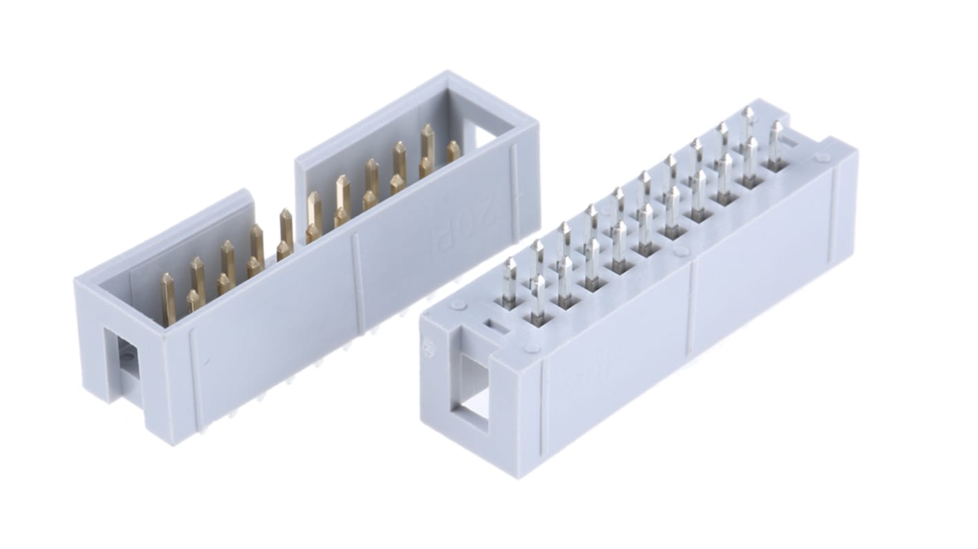 ASSMANN WSW AWHW Series Straight Through Hole PCB Header, 20 Contact(s), 2.54mm Pitch, 2 Row(s), Shrouded