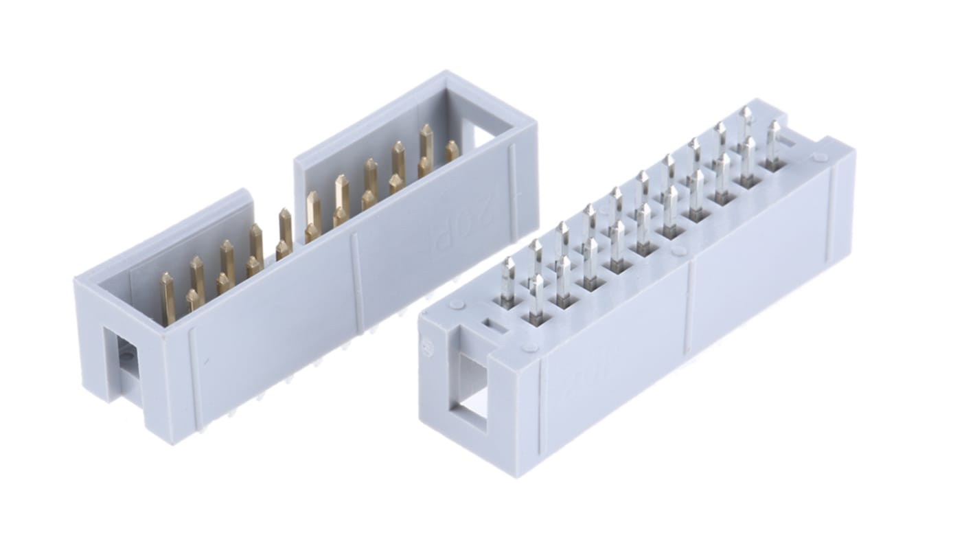 ASSMANN WSW 20p双排排针 直向, 2.54mm间距, 3A, 250.0 V ac, THT安装, AWHW系列