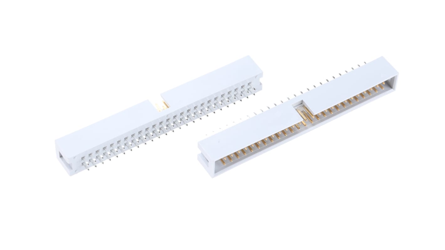 ASSMANN WSW AWHW Series Straight Through Hole PCB Header, 50 Contact(s), 2.54mm Pitch, 2 Row(s), Shrouded