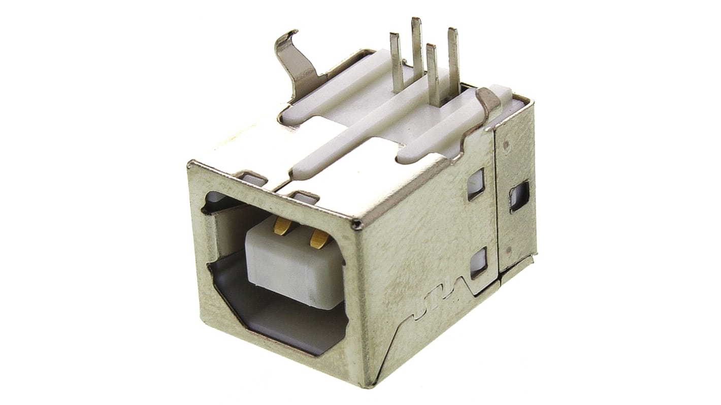 ASSMANN WSW Right Angle, Through Hole, Socket- Single Port Type B 2.0 USB Connector
