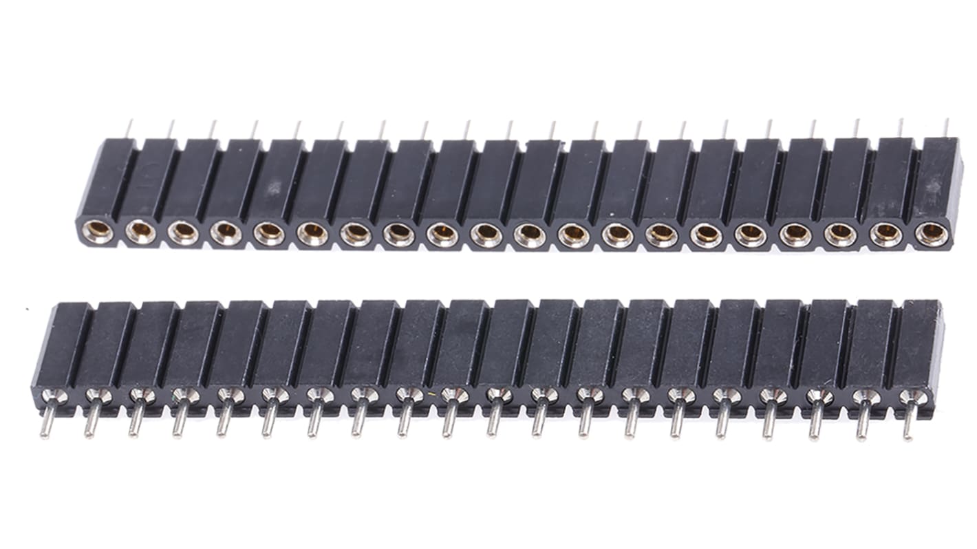 Gniazdo PCB 20 -pinowe raster: 2.54mm typu płytka – płytka Proste Przewlekany