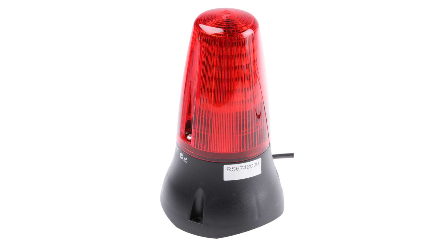 Moflash LEDD125 Series Red Multiple Effect Beacon, 230 V ac, Surface Mount, LED Bulb, IP65
