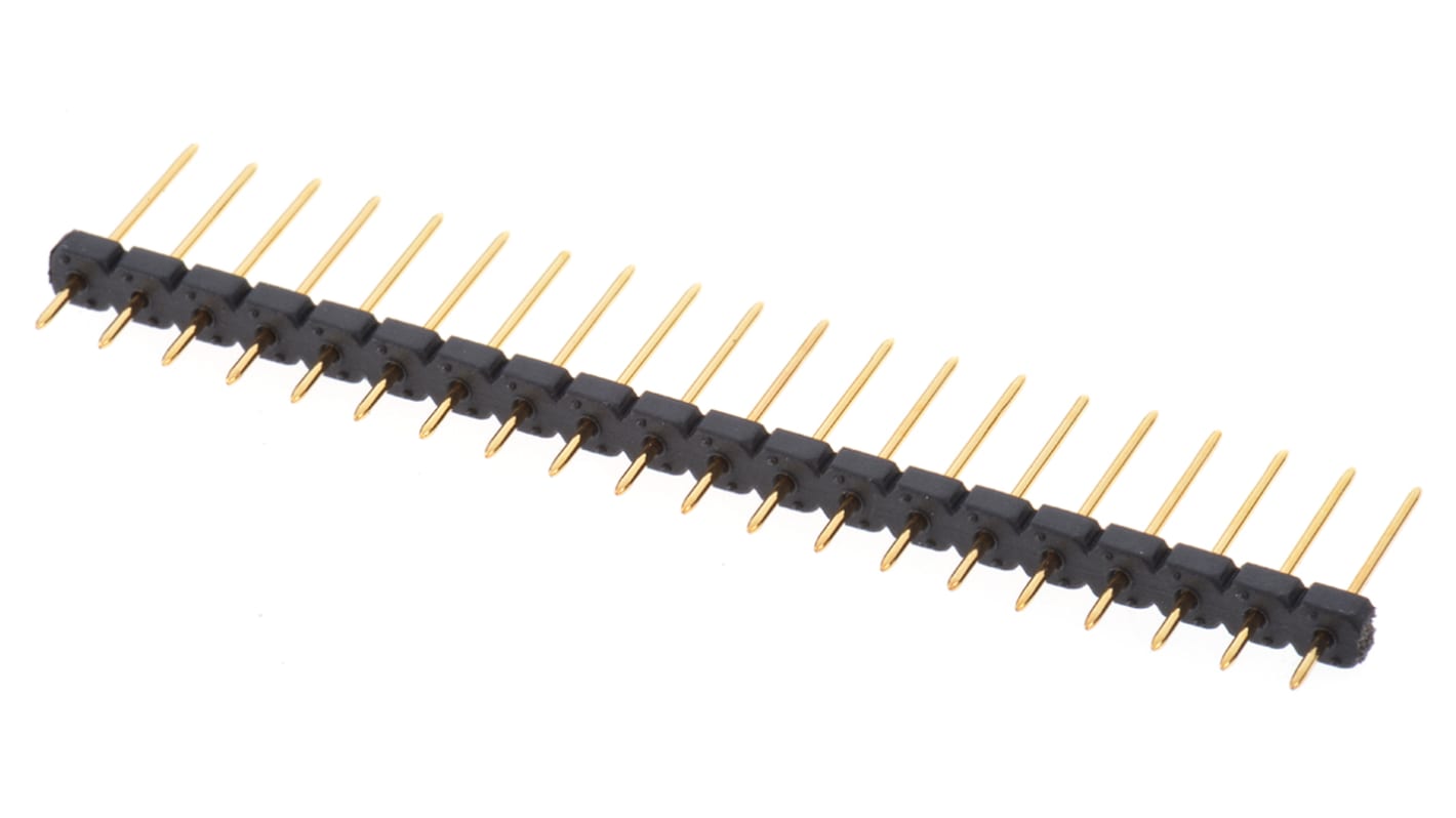 ASSMANN WSW AP Series Straight Through Hole Pin Header, 20 Contact(s), 2.54mm Pitch, 1 Row(s), Unshrouded