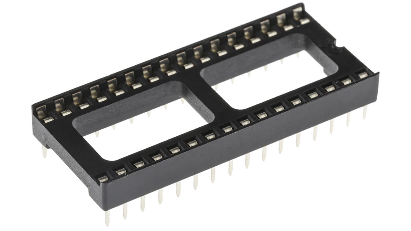 Support DIL ASSMANN WSW 32 voies, Traversant, broches Estampé, Entraxe de 2.54mm, largeur de rangée 15.24mm