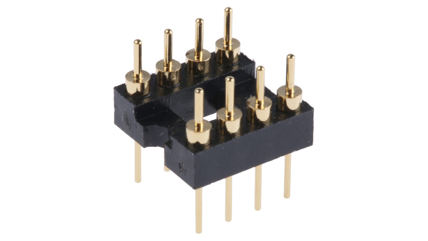 ASSMANN WSW 2.54mm 8 Gerade Durchsteckmontage IC-Sockel-Adapter, - 8-polig Male DIP 8-polig Male DIP Typ Ende 1 DIP