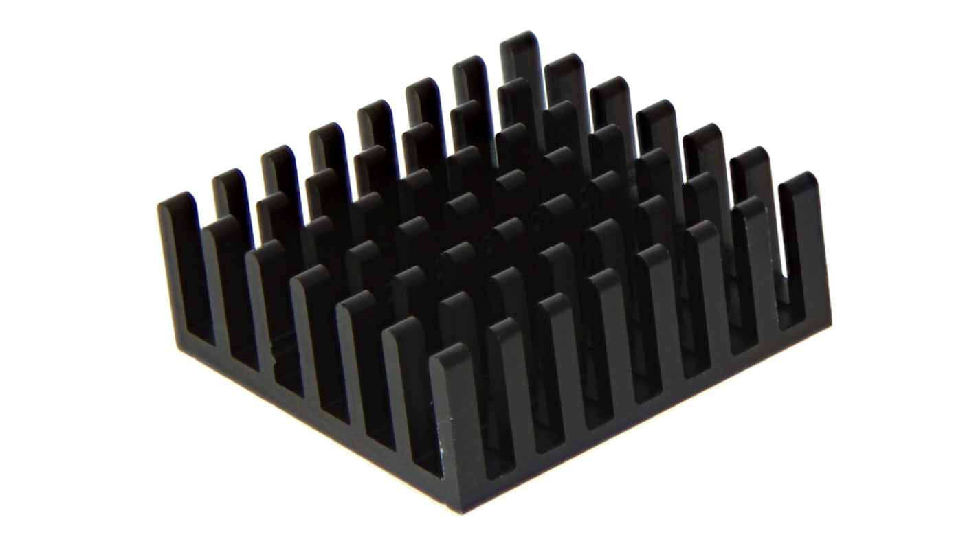 Fischer Elektronik Heatsink, Universal Square Alu, 18.5K/W, 27 x 27 x 10mm, Adhesive Foil, Conductive Foil
