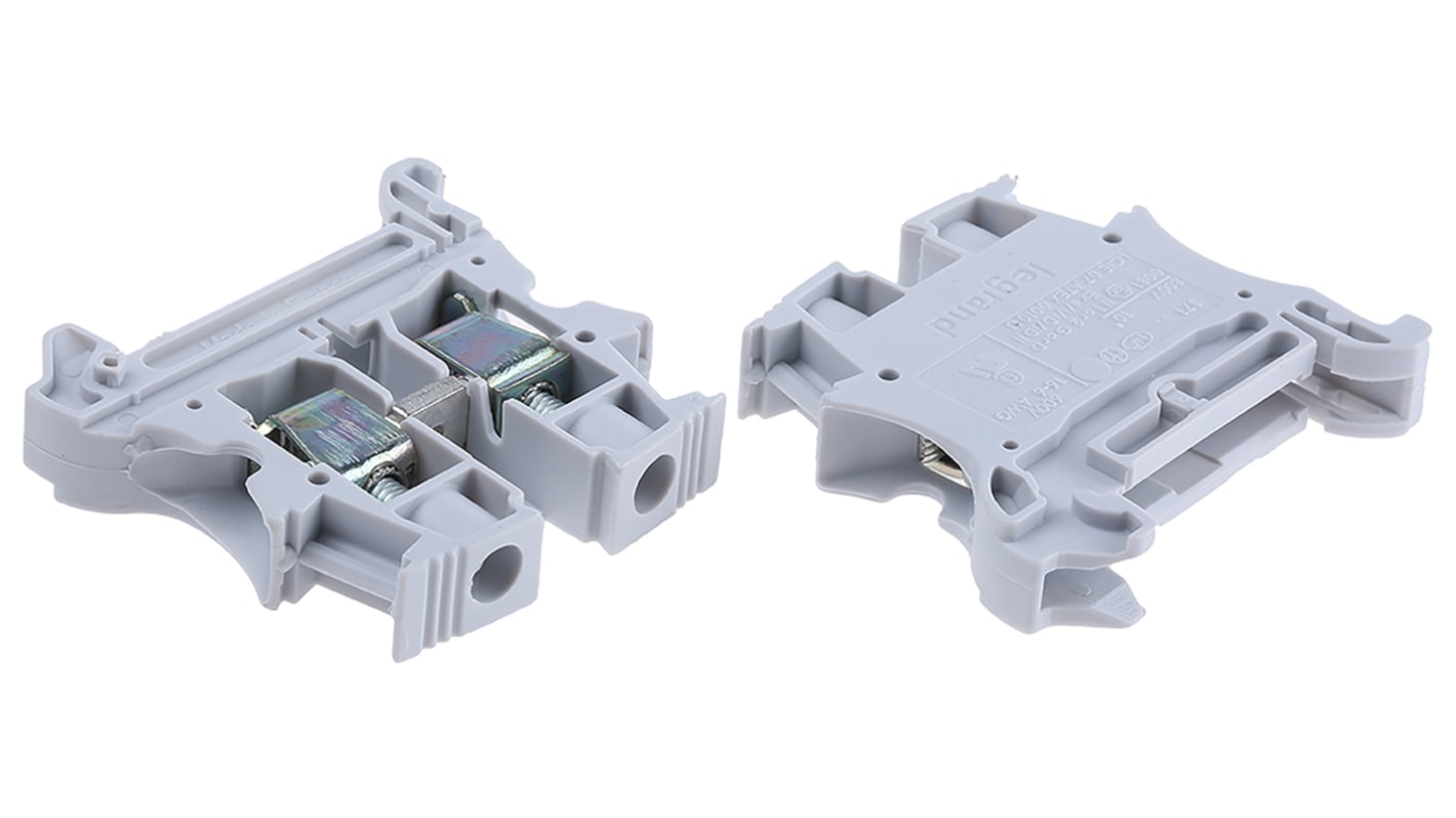 Legrand 371 DIN レール端子台, 6AWG, 63A 800 V, スクリュー
