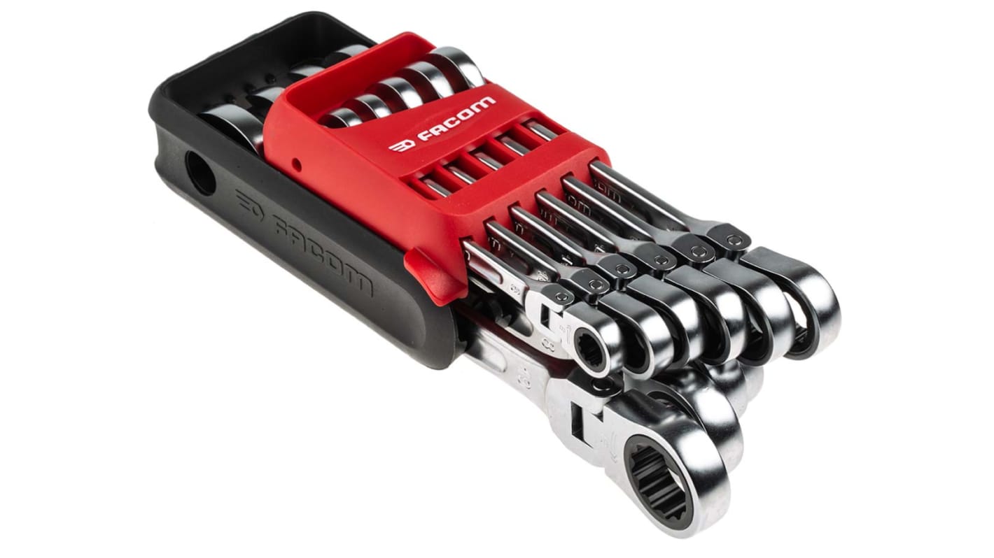 Facom 467BF Series 10 Piece Spanner Set 8 19 mm Chrome Vanadium Steel