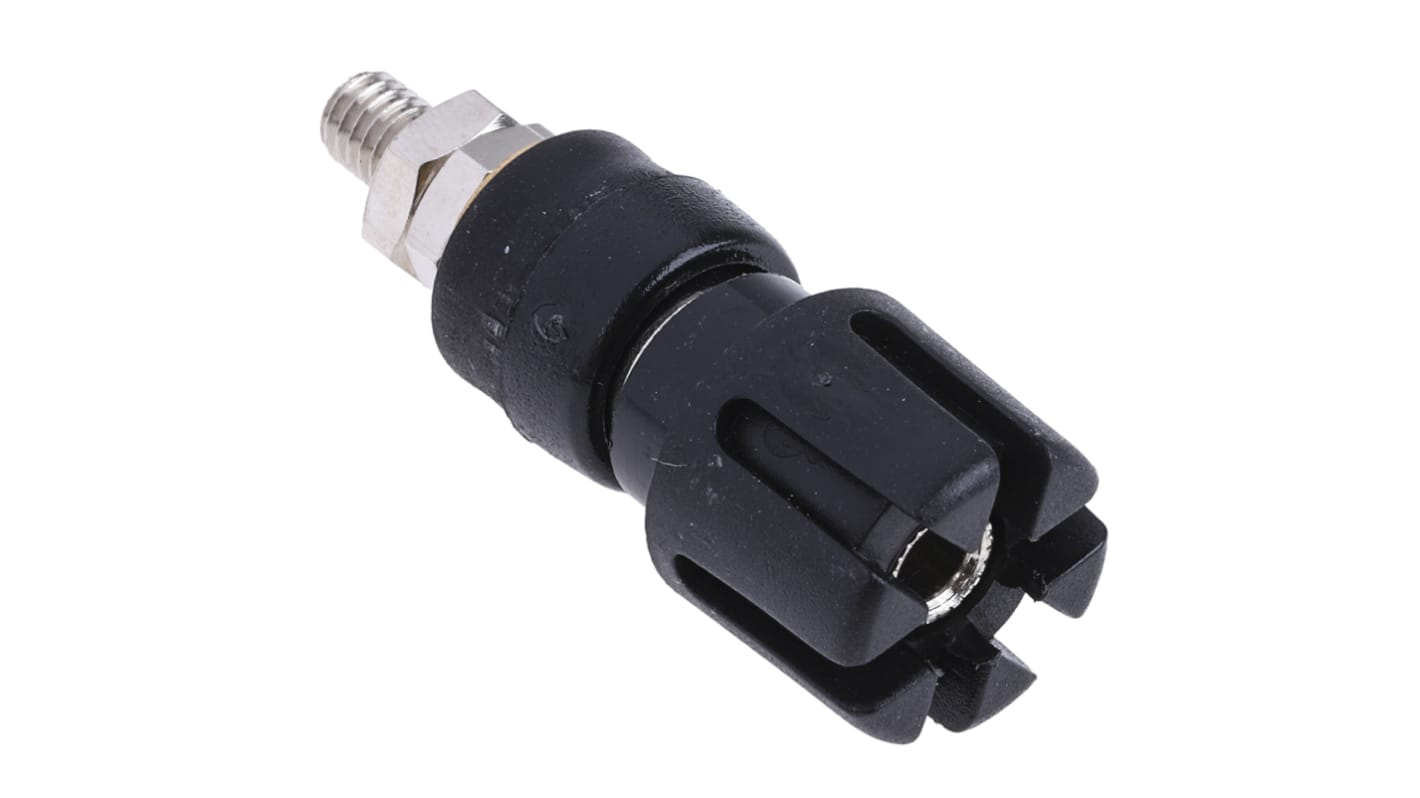 RS PRO 4mm Black Terminal Post, 30A, 2BA Thread