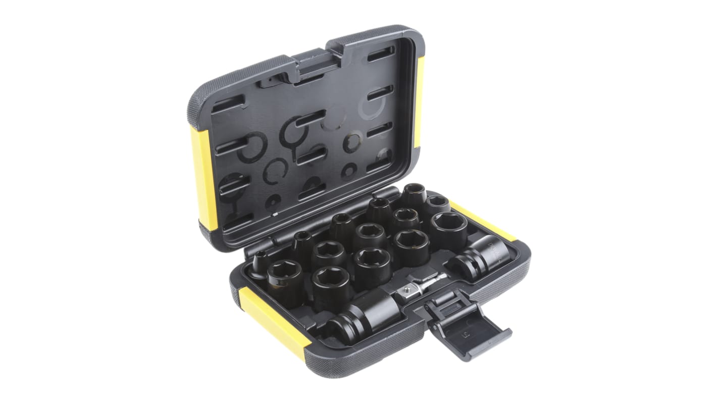 DeWALT 17-Piece Metric 1/2 in Impact Socket Set , 6 point