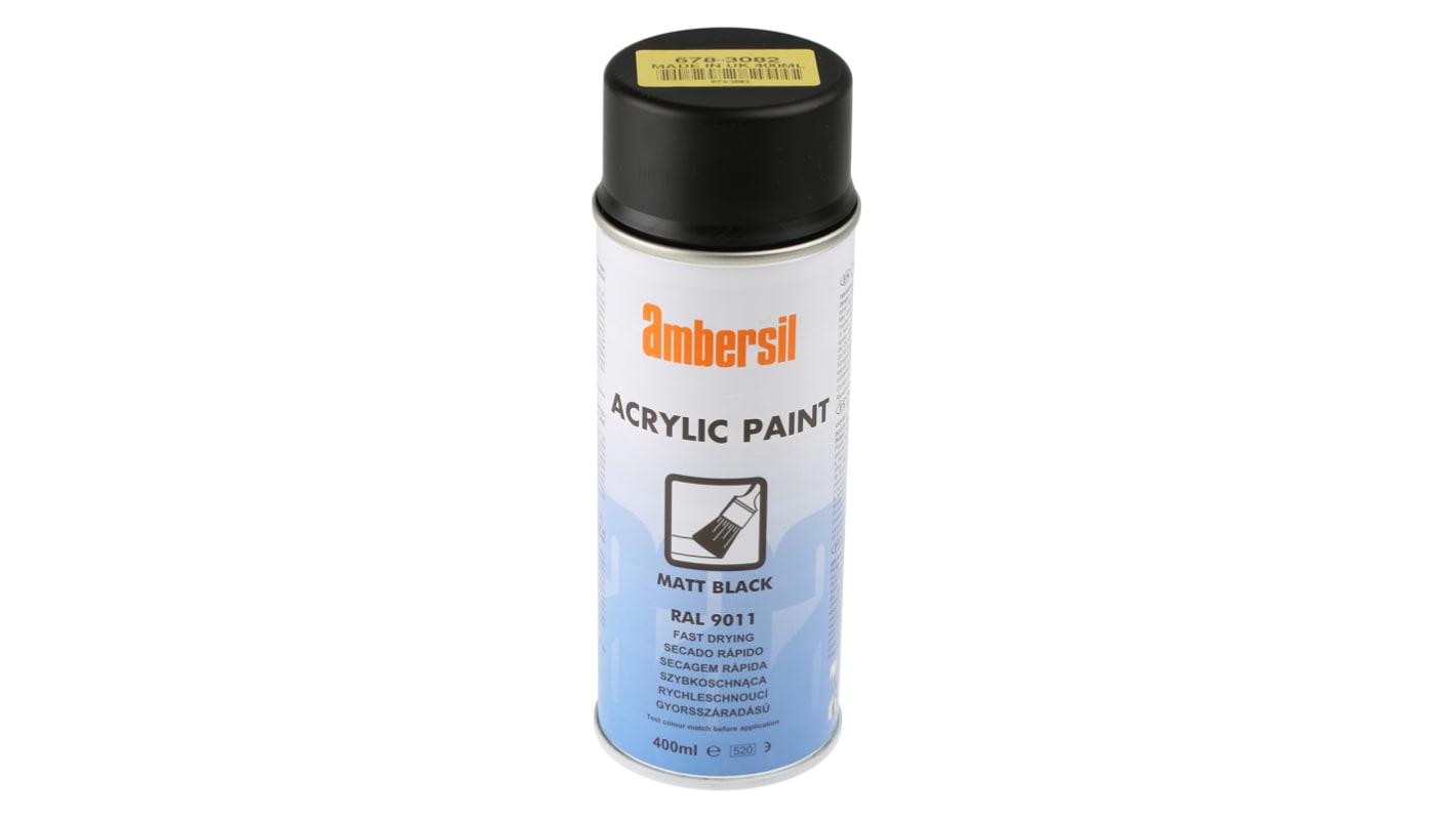Ambersil 400ml RAL 9011 Black Matt Spray Paint