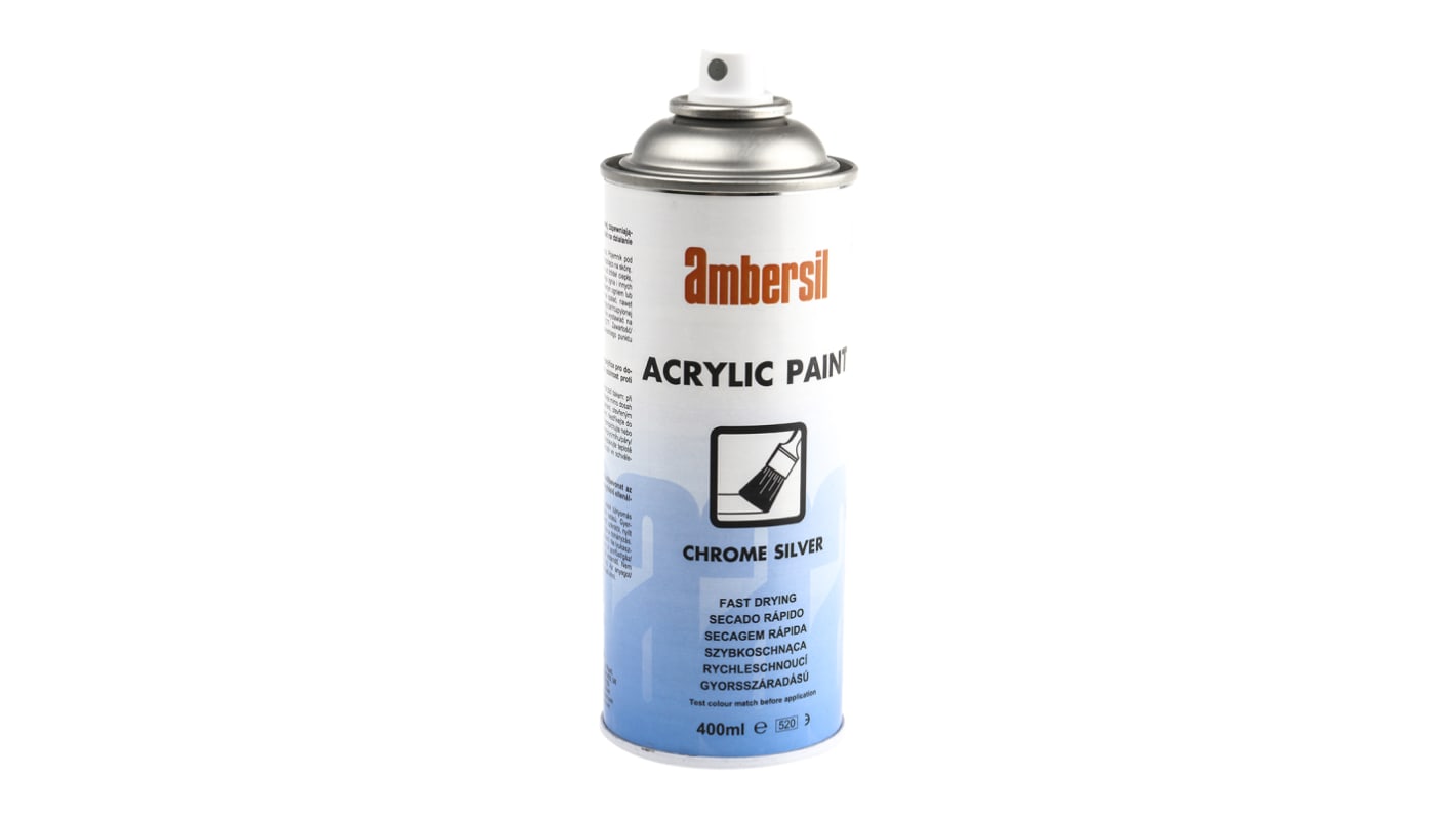 Vernice spray lucida Ambersil, col. Argento, 400ml