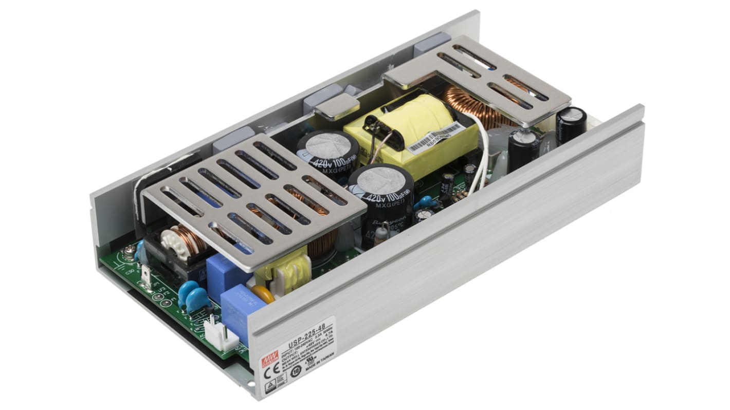 Mean Well Switching Power Supply, USP-225-48, 48V dc, 4.7A, 225.6W, 1 Output, 127 → 370 V dc, 90 → 264 V