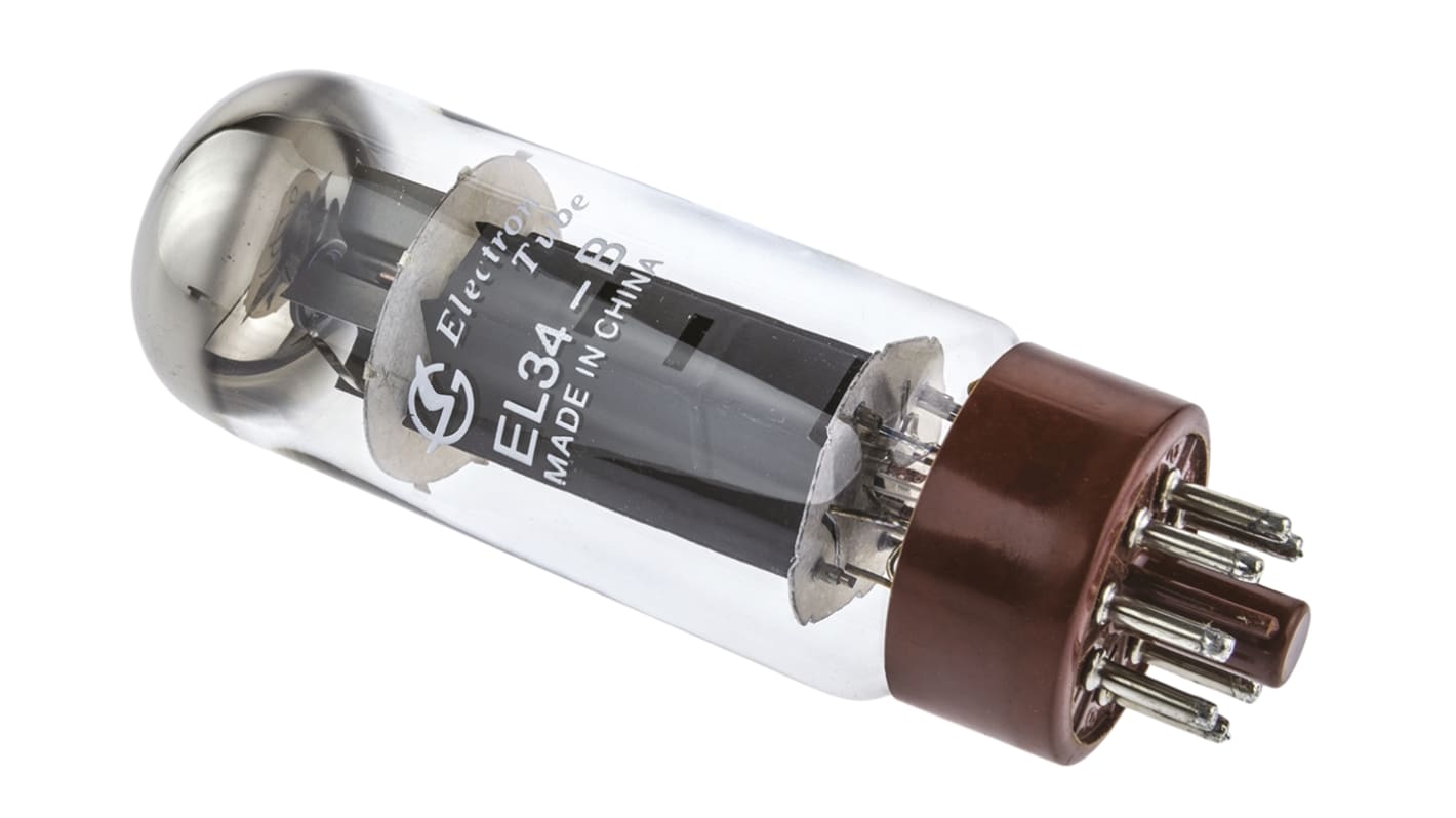 RS PRO Pentode Thermionic Valve, Octal Base, 25W, 6.3V, 36.5 (Dia.) x 115mm