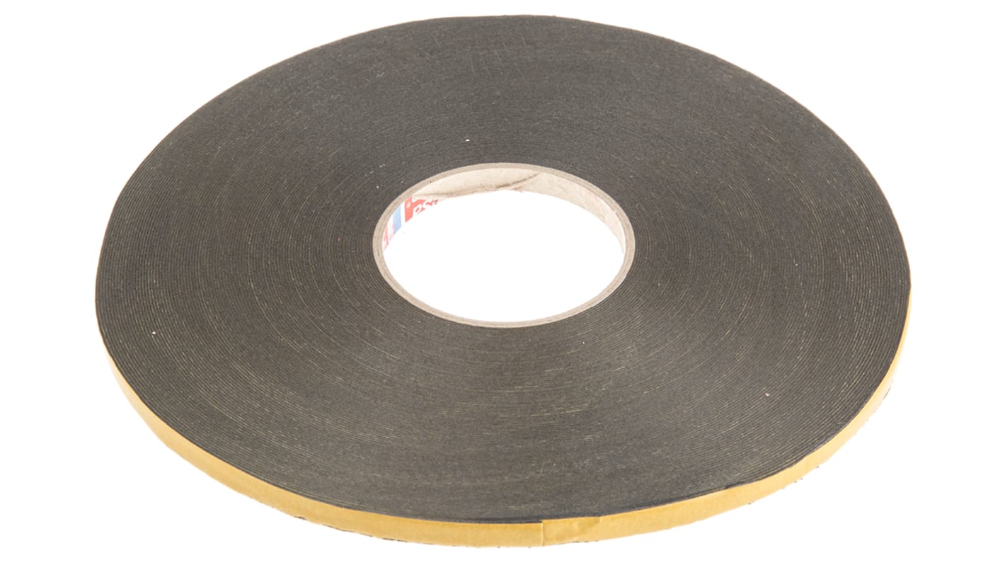 Tesa 62934 Black Adhesive Foam Tape, 9mm x 50m, 0.8mm Thick