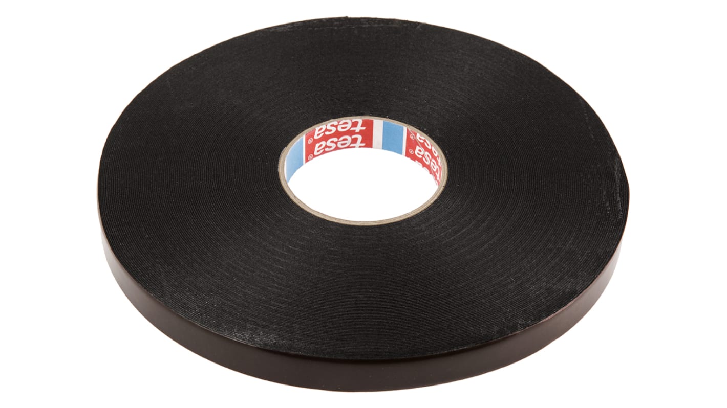 Tesa 62934 Black Adhesive Foam Tape, 19.0mm x 50.0m, 0.80mm Thick