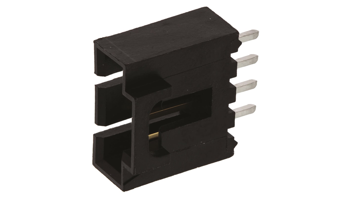 Molex SL Series Straight Through Hole PCB Header, 4 Contact(s), 2.54mm Pitch, 1 Row(s), Shrouded