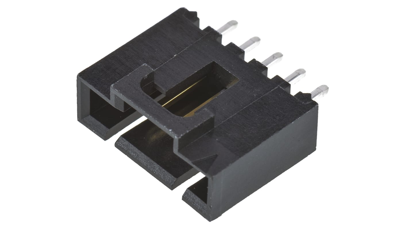 Molex SL Series Vertical Through Hole PCB Header, 5 Contact(s), 2.54mm Pitch, 1 Row(s), Shrouded
