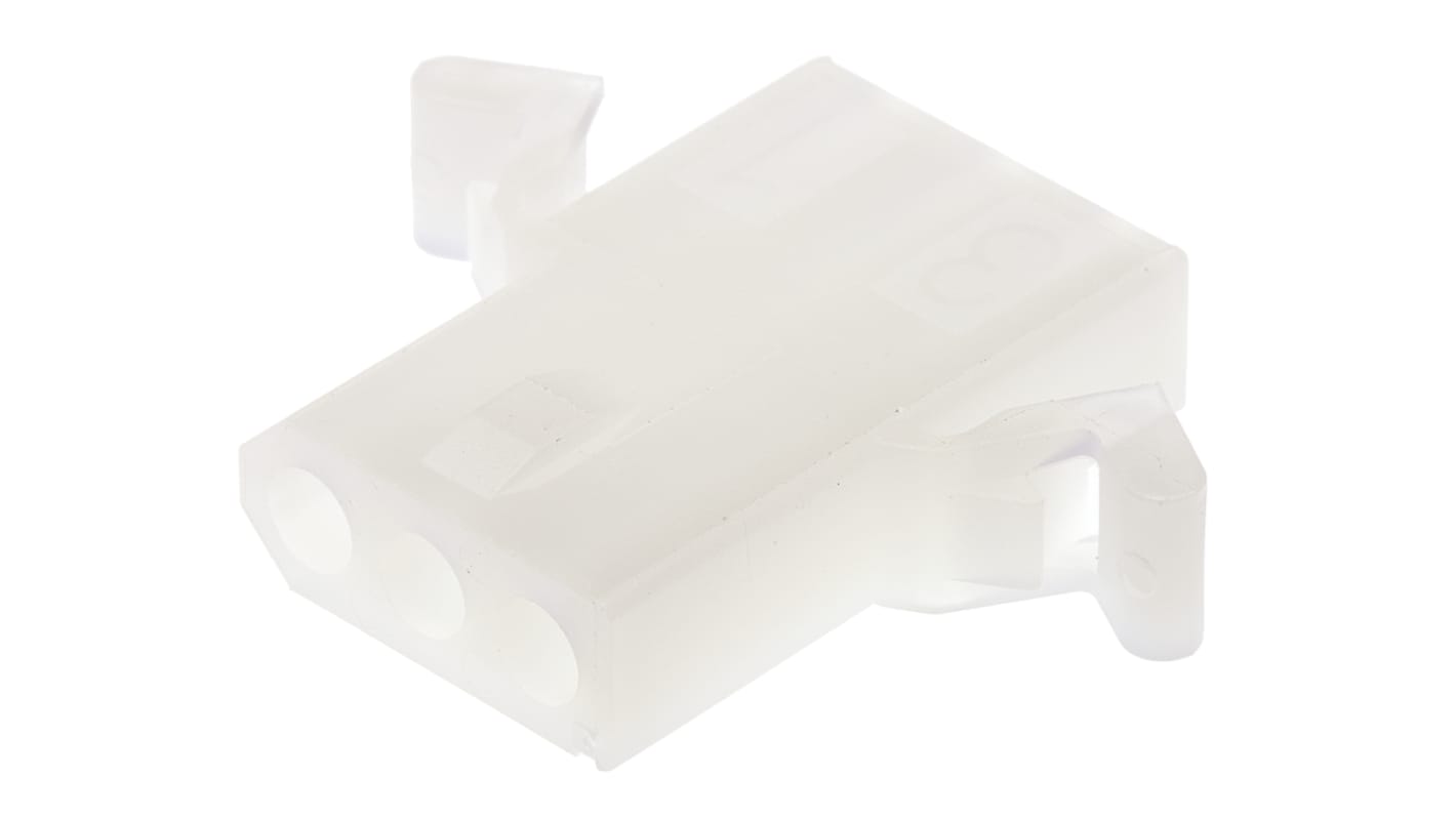Carcasa de conector Molex 03-06-1038, Serie STANDARD .062", paso: 3.68mm, 3 contactos, , 1 fila filas, Recto, Hembra,