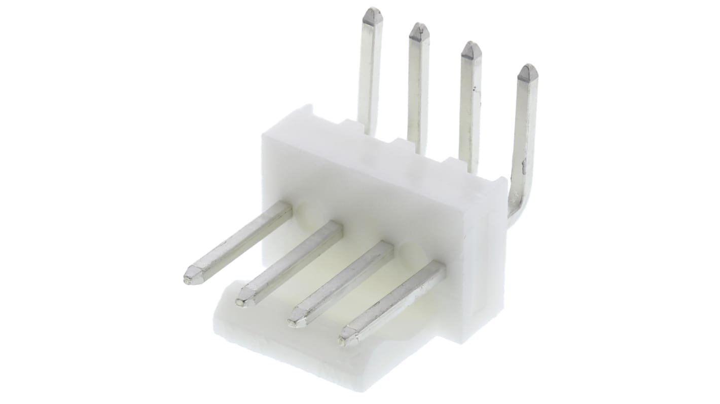 Molex KK 254 Series Right Angle Through Hole Pin Header, 4 Contact(s), 2.54mm Pitch, 1 Row(s), Unshrouded