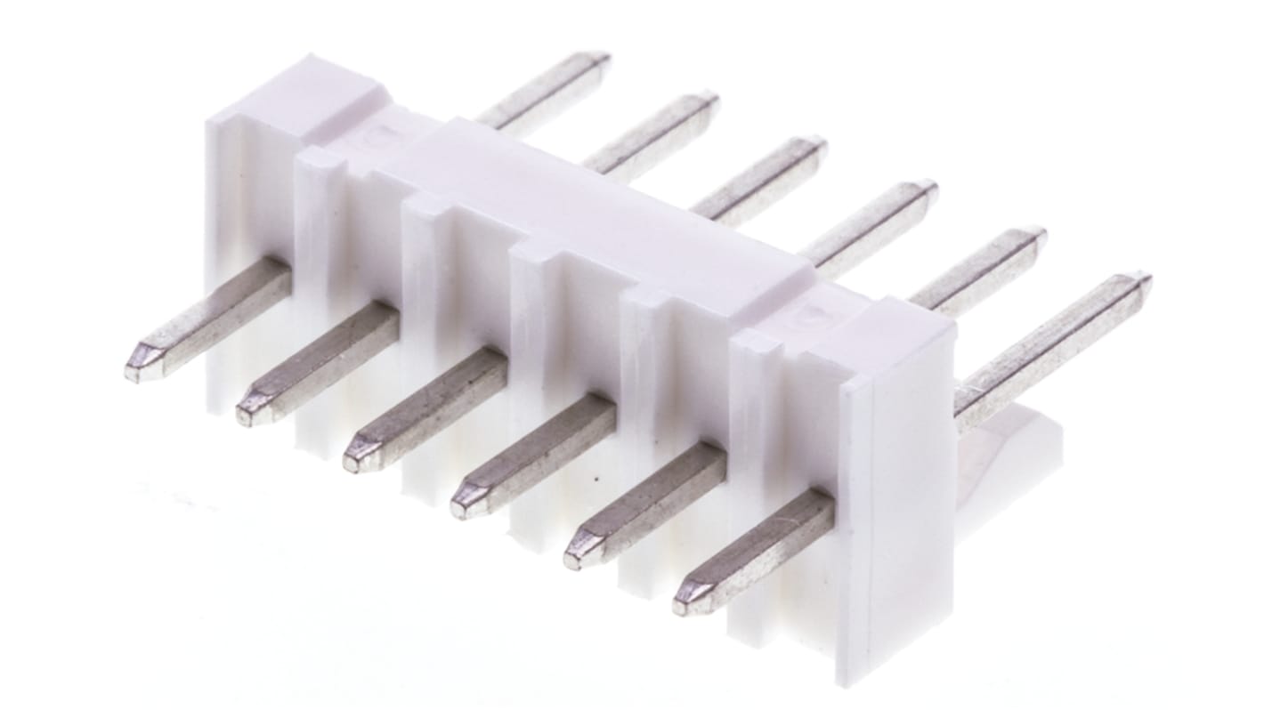 Molex 6p单排排针 直向线对板连接器, 2.54mm间距, 4.0A, 250.0 V, THT安装, KK 254系列