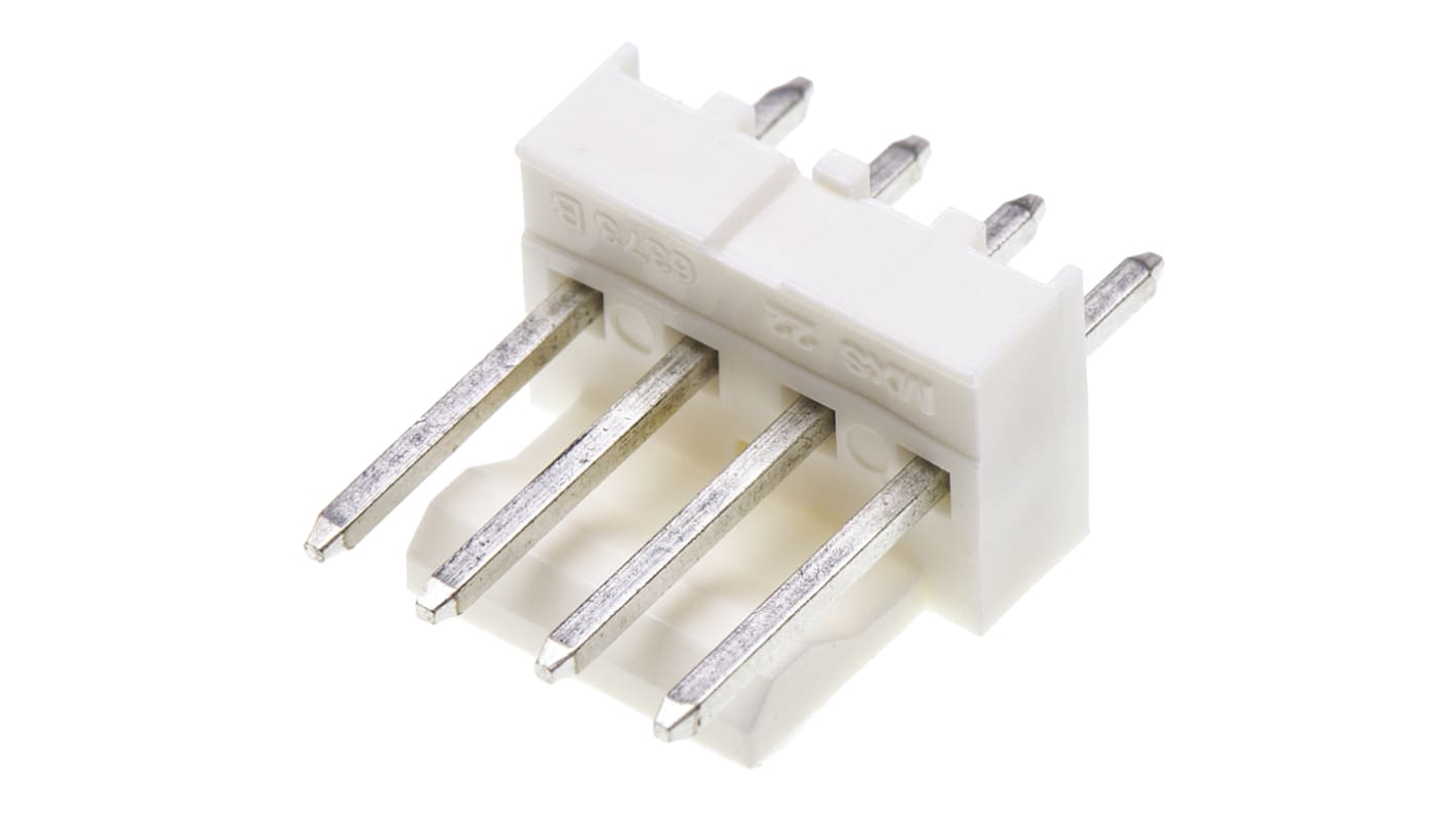 Molex KK 254 Series Straight Through Hole Pin Header, 4 Contact(s), 2.54mm Pitch, 1 Row(s), Unshrouded