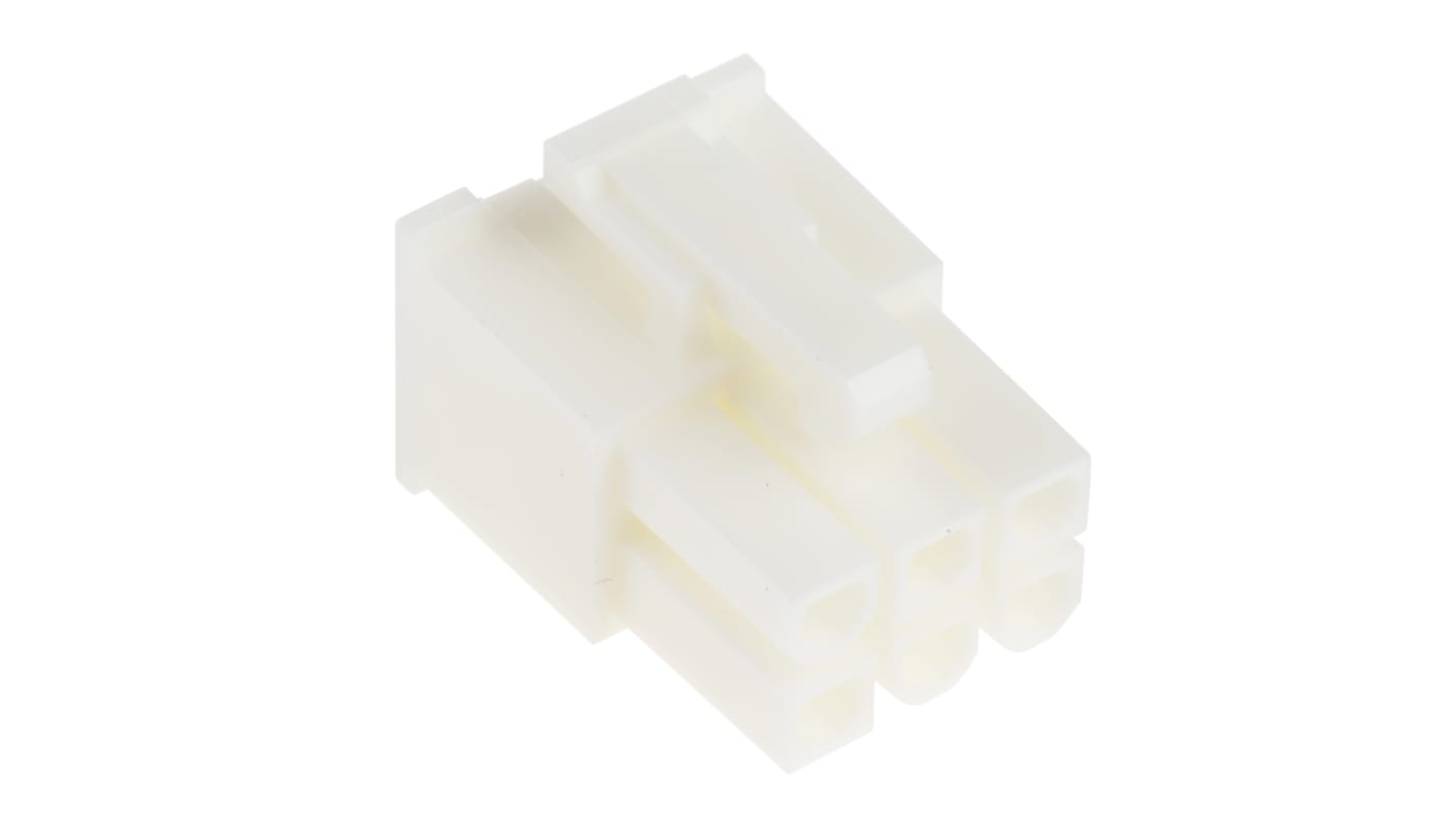 Molex Mini-Fit Jr Steckverbindergehäuse Buchse 4.2mm, 6-polig / 2-reihig Gerade, Kabelmontage für Mini-Fit Jr. Buchse