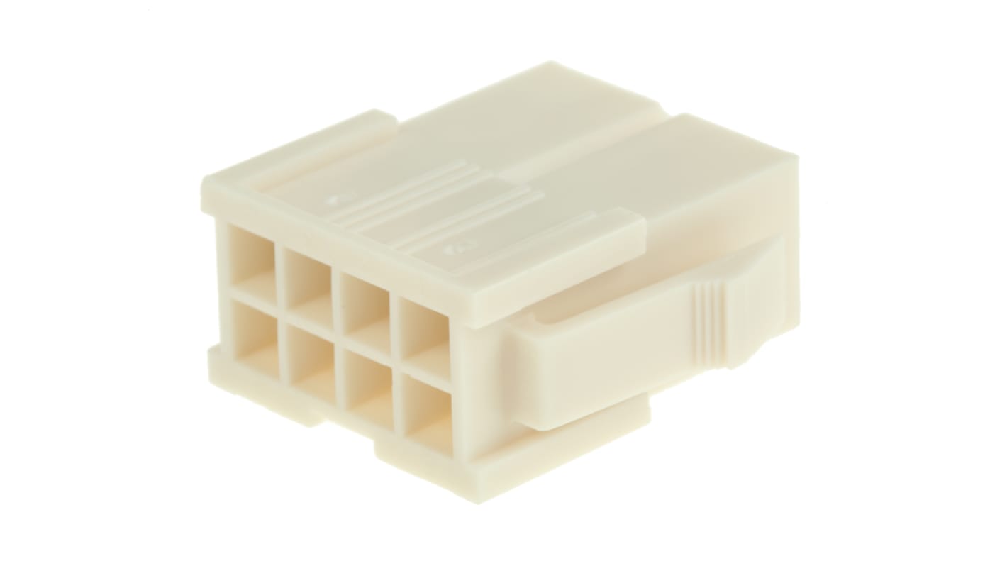 Molex, Mini-Fit Jr Male Connector Housing, 4.2mm Pitch, 8 Way, 2 Row