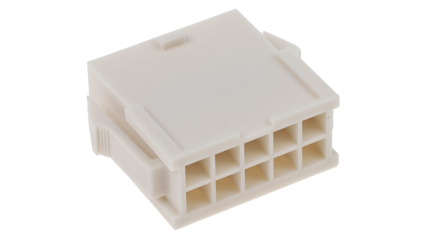 Molex Mini-Fit Jr Steckverbindergehäuse Stecker 4.2mm, 10-polig / 2-reihig Gerade, Kabelmontage für Jr.-Stecker Mini-Fit