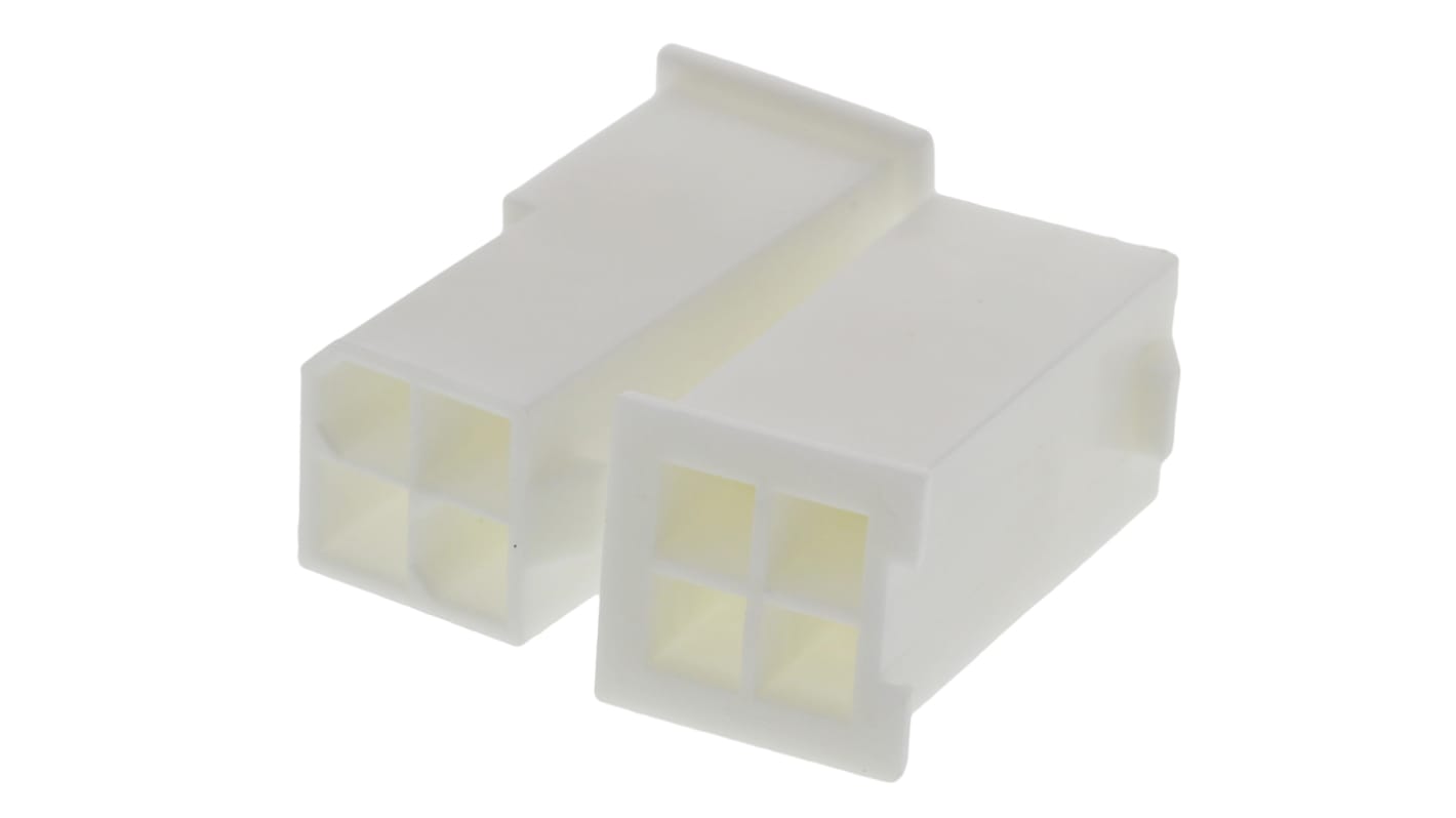 Molex, Mini-Fit Jr Male Connector Housing, 4.2mm Pitch, 4 Way, 2 Row
