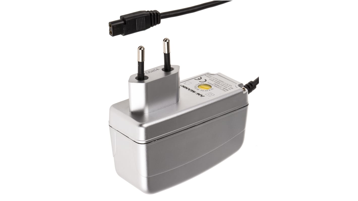 Ansmann 14.28W Plug In Power Supply 3 to 8.4 V dc Output, 1.7 → 2.5A Output
