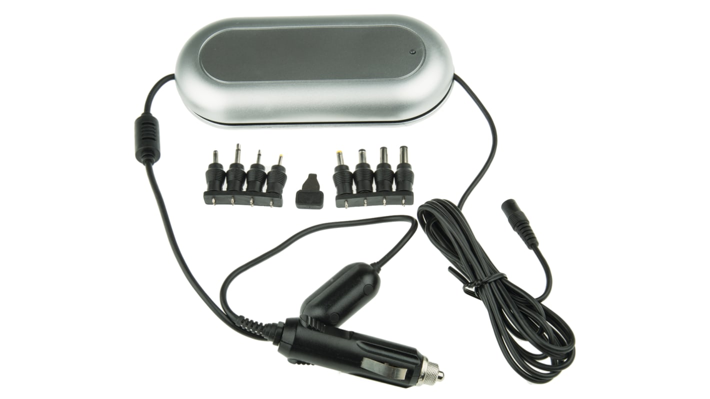 Caricabatterie da auto, ingresso 12 → 13.8V cc, uscita 15 → 24V cc, 3.5A, 84W, A innesto