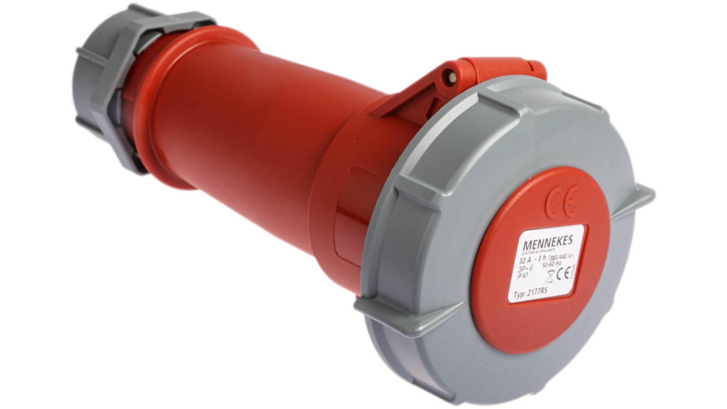 Connettore di alimentazione industriale MENNEKES AM-TOP Femmina, 4P, 32A, Montaggio su cavo