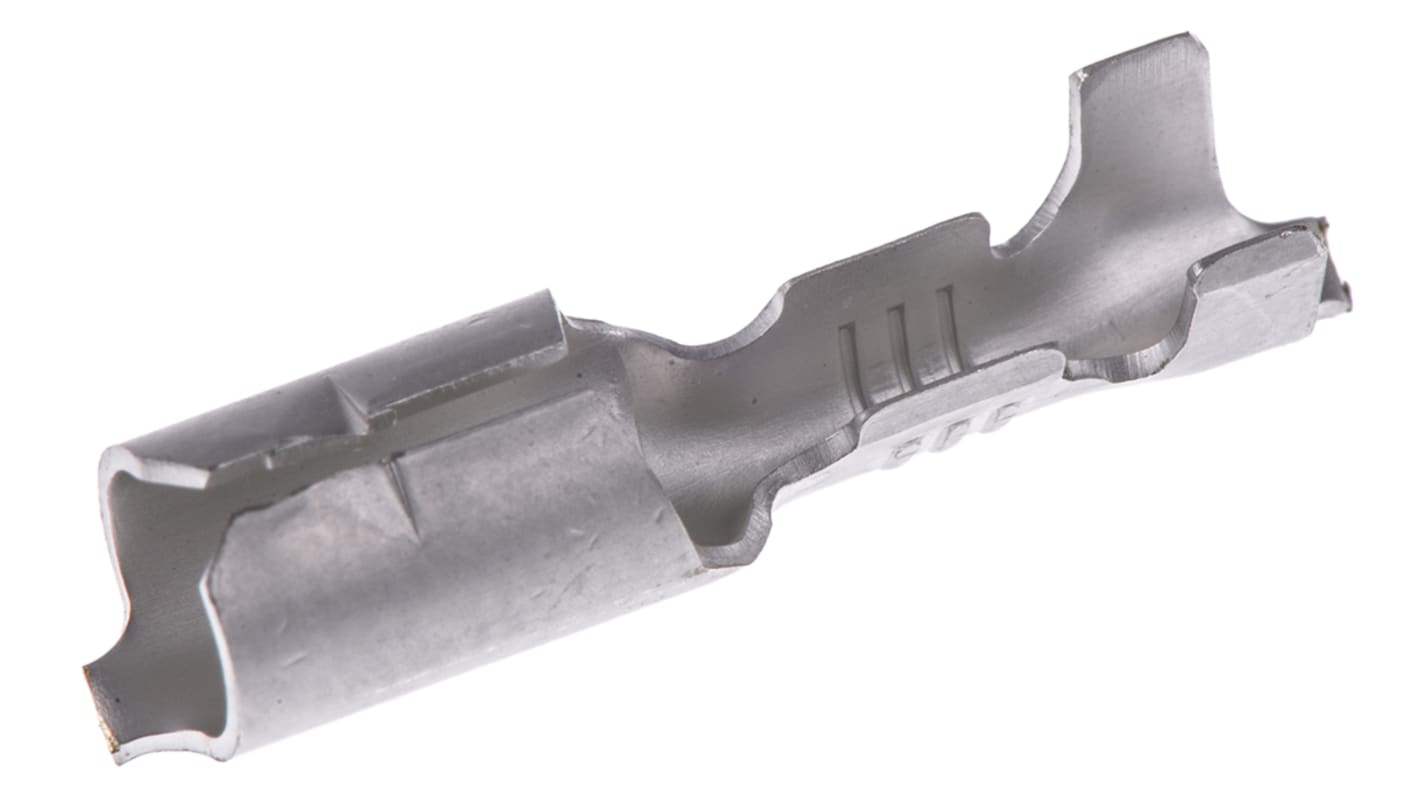 TE Connectivity, 42581 Uninsulated Crimp Bullet Connector, 0.3mm² to 0.8mm², 22AWG to 18AWG, 4mm Bullet diameter Female