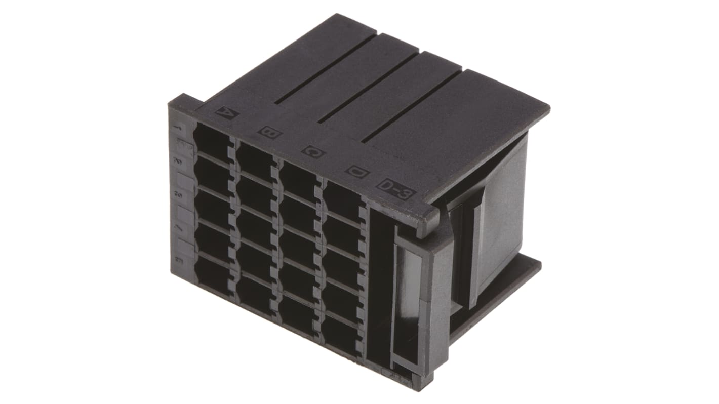 TE Connectivity, Dynamic 3000 Female Connector Housing, 5.08mm Pitch, 20 Way, 4 Row