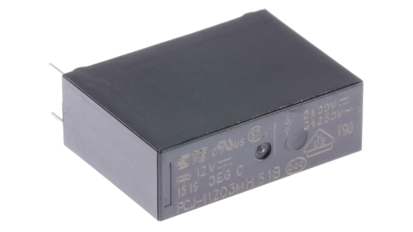 PCJ-112D3MH,301 | TE Connectivity Táprelé, SPST, 12V dc PCJ-112D3MH,301 | TE Connectivity Táprelé, SPST, 12V dc