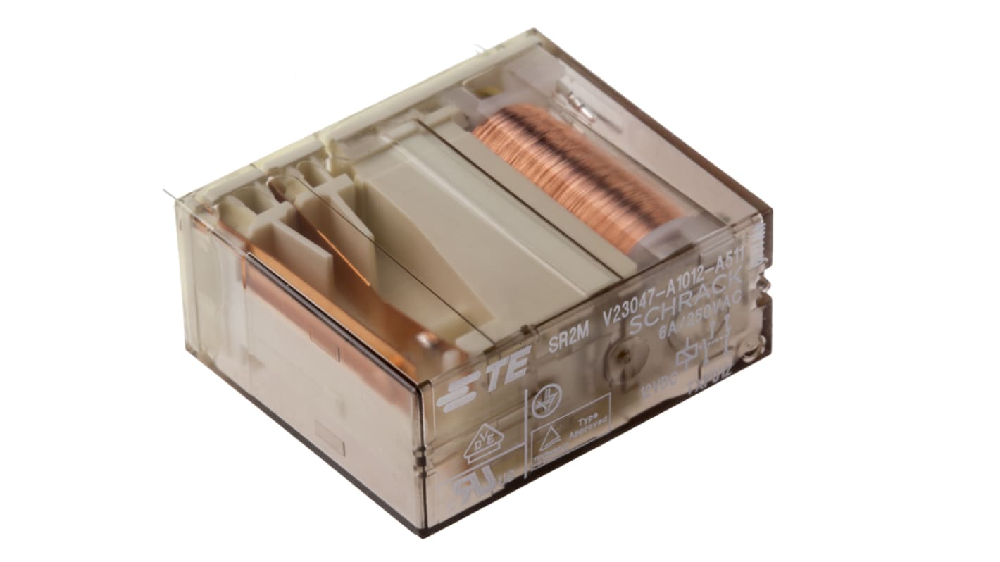 TE Connectivity SR2M Zwangsgeführte Relais, Spule 12V dc / 699mW, 2-polig / 6A, DPST