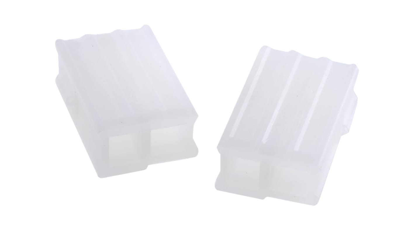 TE Connectivity, AMP FASTIN-FASTON 2 Way Nylon 66 Crimp Terminal Housing, 6.35mm Tab Size, Natural