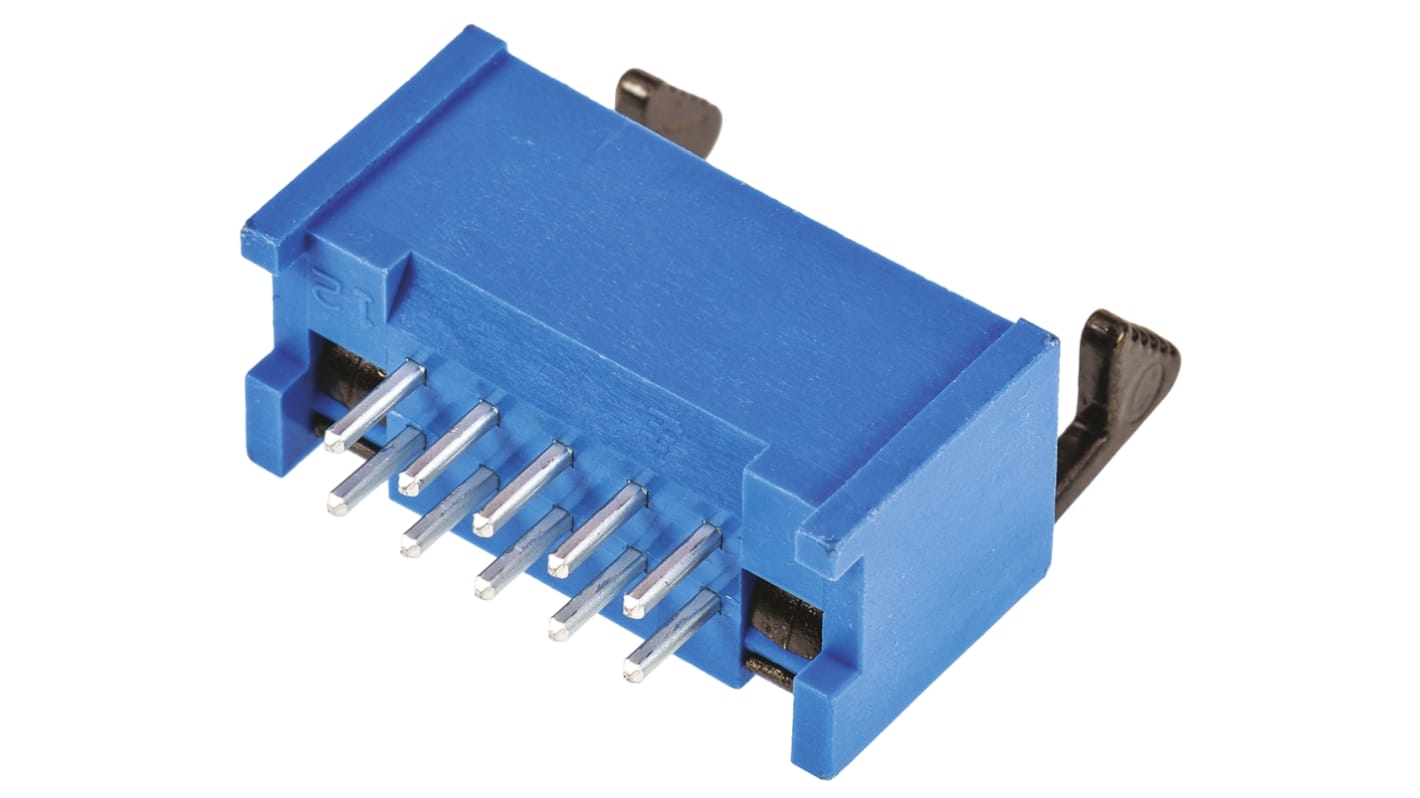 Conector macho para PCB TE Connectivity serie AMP-LATCH de 10 vías, 2 filas, paso 2.54mm, para soldar, Montaje en