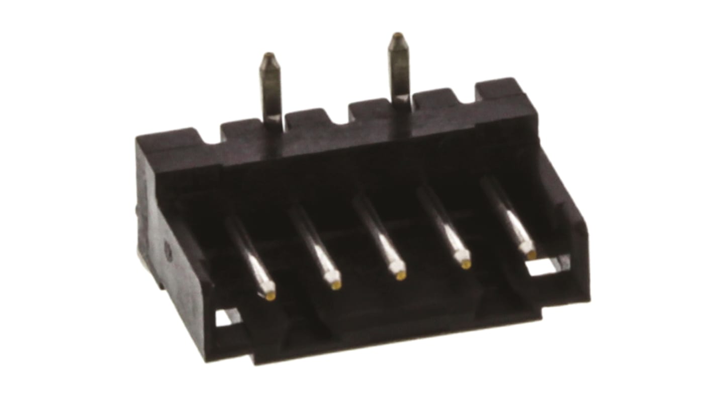 TE Connectivity 5p单排排针 直向线对板连接器, 2.0mm间距, 125.0 V, SMT安装, AMP CT系列