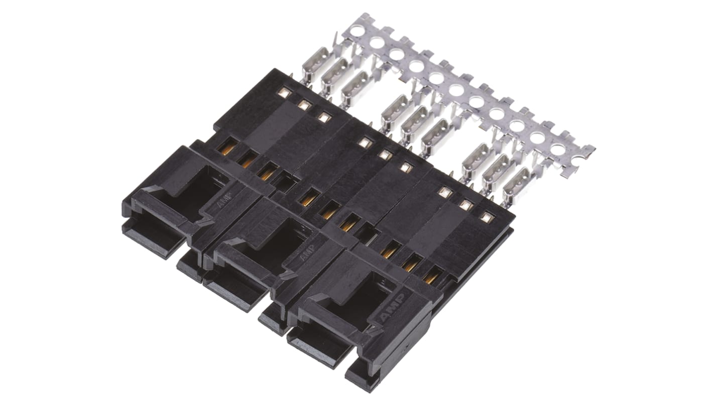 TE Connectivity AMPMODU MTE IDC-Steckverbinder Stecker, , 3-polig / 1-reihig, Raster 2.54mm