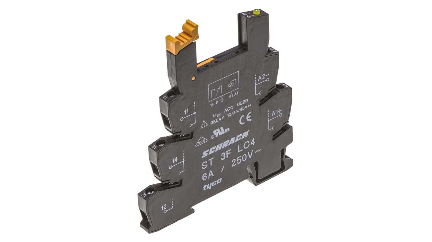 TE Connectivity 5 Pin 24V dc DIN Rail Relay Socket, for use with SNR Series